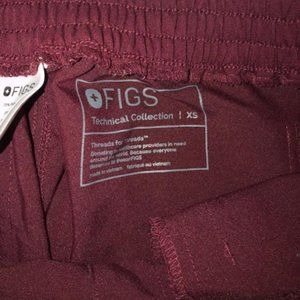 MAROON FIGS STRAIGHT LEG PANTS XS